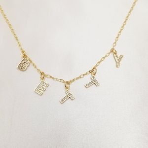 BETTY Name Women's Necklace/choker. 18K Gold Plated. New